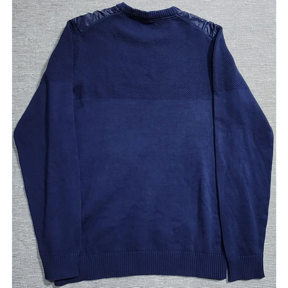 IZOD Navy Crewneck Sweater Knit Long Sleeve XL Tall NWT‎
